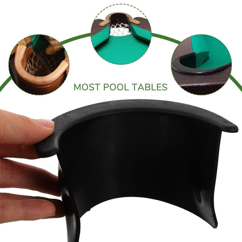 Ieron Billiard Pocket Liners 6pcs Pool Hole Liners Plastic Pool