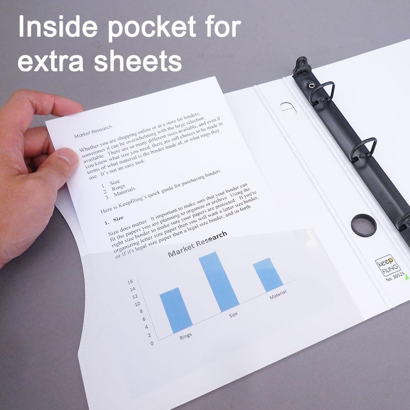 Mini Binder 5.5 x 8.5 & 6x8 inch, 3-Ring Binder,