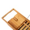 LEGENDARY-YES Bathtub Rack Bamboo Shelf Shower Tub Book Reading Tray