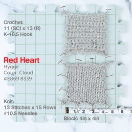 Red Heart Hygge Powder E869-8724 (3-Skeins - Same Dye Lot) Chunky Bulky #5 Acrylic, Nylon Yarn for Crocheting and Knitting - Bundle with 1 Artsiga Crafts Project Bag