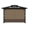 Aoodor 12x14 ft Outdoor Gazebo Curtains, 4 Panels Waterproof Privacy