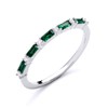 Old English Jewellers 925 Sterling Silver Emerald Cz Baguette Cut