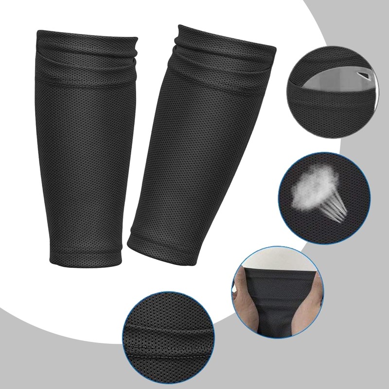 Pyroclasia Football Socks Calf Sleeve Guard Socks with Pocket Sleeves