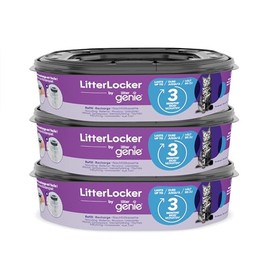 Litter Genie LitterLocker by, Pack of 3 XL Refill Cassette, Original Special Film with Odour Barrier Guarantees 100% Odour Protection