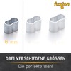 fuxton 25 x Professional Rope Clamps 6 mm Aluminium Choke