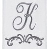 Avanti Linens - Monogram Embroided Fingertip Towel, 100% Cotton Bathroom