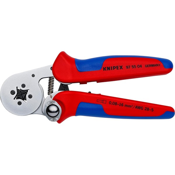 KNIPEX Self-Adjusting Crimping Pliers for Wire End Ferrules with Side