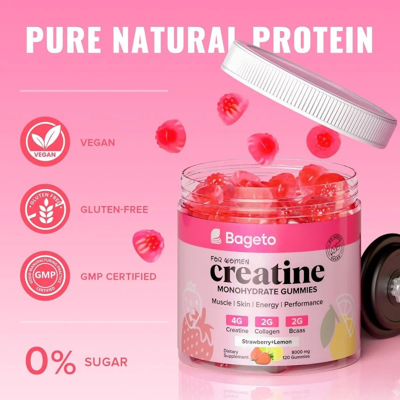 Creatina Monohidratada Gummies With Collagen Gomitas Fitness