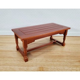 Streets Ahead Dollhouse Kitchen or Prep Table Large Wood Medium Finish 1:12 Scale Furniture