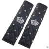 Seat Belt Cover Set of 2 Black Glitter Crown Rhinestone
