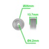 cyclingcolors 4 x Plastic Castors 25 mm White Castor Guide