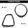 FCBJX 4Pcs Headlight Trim Ring Tail Lights Bezel Glossy Black