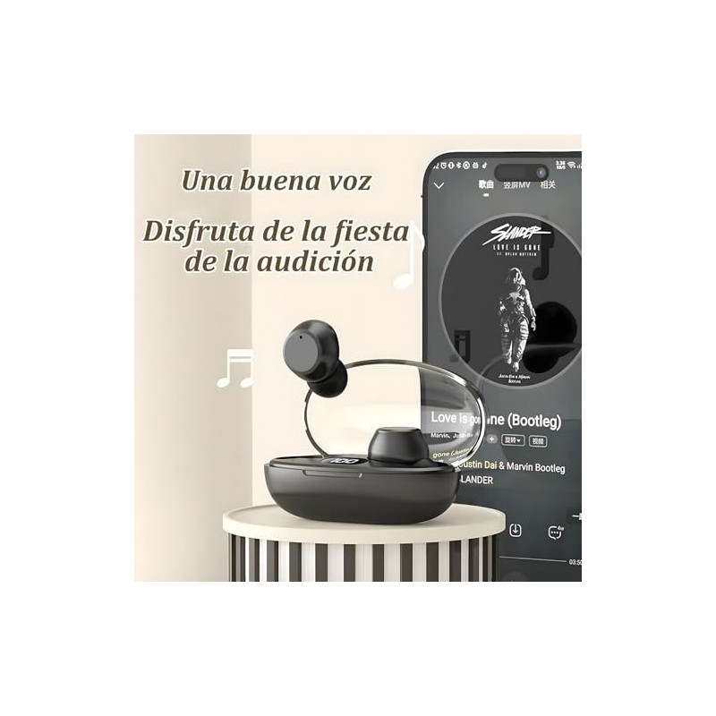 Audífonos Bluetooth 5.3 Inalámbricos con Cancelación Activa de Ruido (ENC)