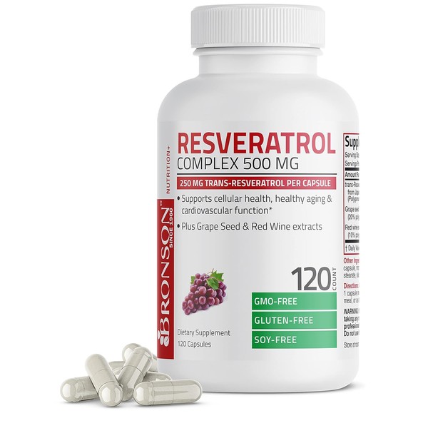 Bronson Resveratrol Complex 500 mg 120 Cpsulas - Cardiovascular -