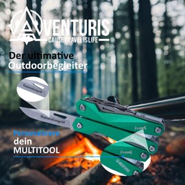 Aventuris® Multi-Tool PEROSNALIZED Great Multifunctional Tool as Bicycle Accessories or Outdoor Equipment, a Multitool Tool as Men's Gifts