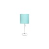 HomeStock Handcrafted Haven White Stick Lamp with Charging Outlet and