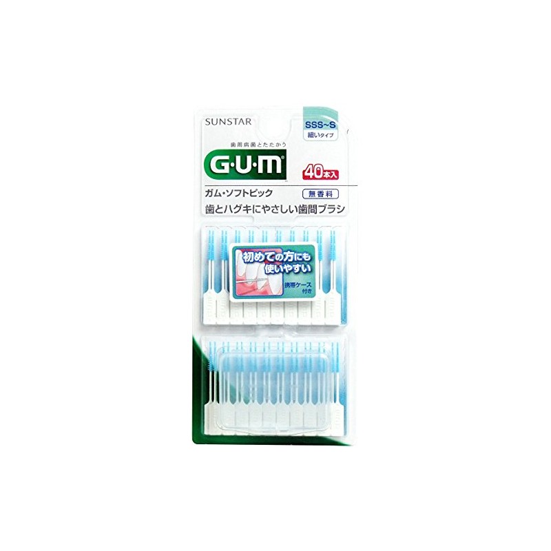 【まとめ買い】GUM(ガム) ソフトピック40P 無香料 [SSS~S] (4個)