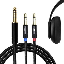 OKCSC AX 4.4MM Upgraded Replacement Headphones Balanced Headphones Audio Cable for Hifiman Sundara, Ananda, Arya, HE400SE, HE-400i,Balance 4.4mm Male to Dual 3.5mm 4.3FT