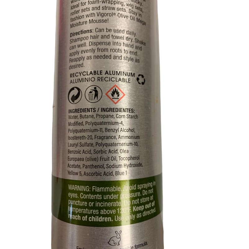 Vigorol Olive Oil Mega Moisture Mousse, 12 Ounce by Vigorol