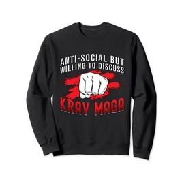 Anti-Social But Willing To Defense Military Combat Krav Maga Sweatshirt