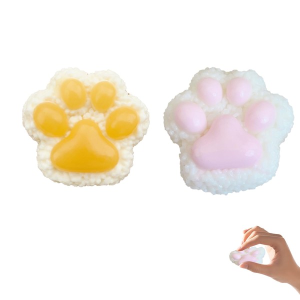 2 Pcs Taba Squishy, Cat Paw Squishy, Mini Fufu Squishy