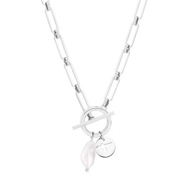 Tamaris Necklace, Stainless Steel, Glass Pearl