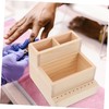 Mikinona Makeup Organizer for Vanity Wood Nail Drill Bits Storage