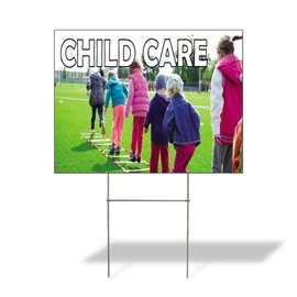 Fastasticdeals Weatherproof Yard Sign Child Care E Outdoor Advertising Printing Lawn Garden Urgent 18x12 Inches 1 Side Print