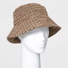 A New Day Brown Tan Checkered Bucket Hat-Adjustable