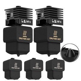 BIQU Panda Juicer 2-Pack High Flow Hotend Kit for Bambu-Lab H2D/A1/A1 Mini 3D Printers, with Nano-Coated Hardened Steel Nozzle 0.4mm, Upgraded High Temperature Hot End Kit with 5 PCS Silicone Socks