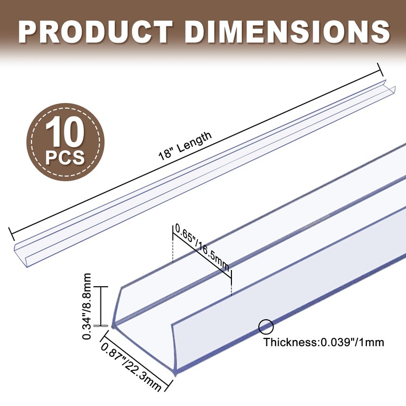 CHolic 10 Pcs 18" Length 3/4" Thick Cabinet Edge Protector,