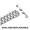 Hstrap 20mm Brushed Watch Band, Curved End Straight End Metal