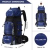 Hiking Backpack with Rain Cover, 90L Camping Backpack, Lightweight Travel