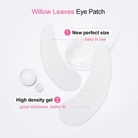 Lunamoon Eye Pads for Eyelash Extension Eyelash Pads Eyelash Extension Pad Eyelash Colouring Pad Eyelash Lifting Pad Eye Gel Patch for Eyelash Extensions 50 Pairs (Willowleaves Purple)