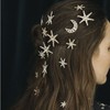 5 horquillas de pelo con estrellas para mujer, plata dorada
