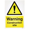 Caledonia Signs 58361 Warning Construction Site Sign, A4 SAV