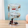 Acrylic Jewelry Stand Rotating Necklace Organizer, Clear 2-Tier Adjustable Necklace