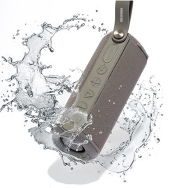 Iris Ohyama BTS-213-HGY Speaker, 13.5 Hours Continuous Playback, Waterproof, IPX5 Waterproof Standard, 20 Simultaneous Pairing, Small, Waterproof, Bluetooth 5.0, Type-C Wireless, Compact, Built-in