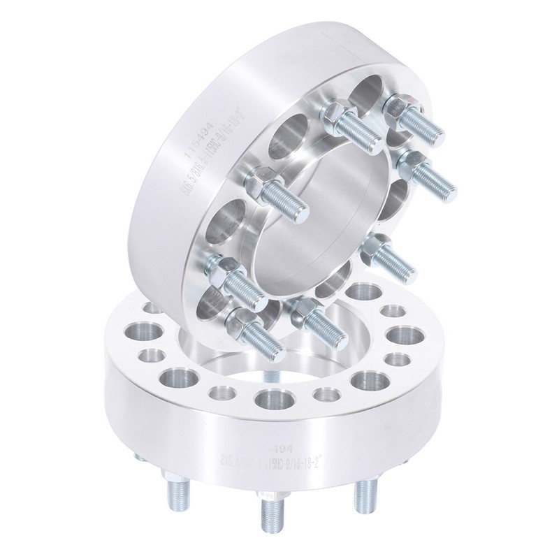 wellstorehere 2Pcs 2" 8x6.5 Hub Centric Wheel Spacers 9/16"x18 For