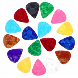 Tyqour Pack of 50 Guitar Celluloid Guitar Picks, Plectrum with 0.5 mm Thickness, Guitar Plectrum for Acoustic Guitar, Electric Guitar, Ukulele, Bass, Guitar Picks, Celluloid