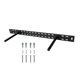 Modern Ember 20 Inch Floating Mantel Shelf Bracket - Powder Coated Black Carbon Steel, Fits Most Standard 20 Inch Wide Floating Shelves