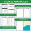 Agenda Diaria Doxungoo 2026 A5 Anillada con Espiral Metálico y
