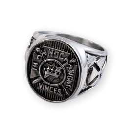 Fly Style Finger Ring Freemason Templar York Rite Stainless Steel Signet Ring, Stainless Steel