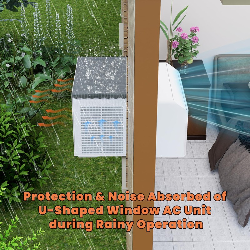GCGOODS Mesh Cover & Drip Cushion Kit for U-Shaped Window