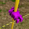 FENCE SHOCK 25PCS Screw Tight Round Post Insulator, Electric Fence