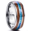 VAKKI 8mm Tungsten Carbide Ring for Men Wedding Band with