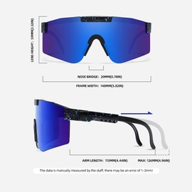 YANGUN Sunglasses Cycling Glasses, 2 Pieces Bicycle Sunglasses, Cycling Glasses Men Women, Quick Glasses Rave, Bicycle Glasses Polarised UV400 Sports Sunglasses for Outdoor Sports Cycling Driving (B)