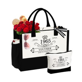 60th Birthday Gifts for Women - Unique Iadies Gifts Shopping Bags, Tote Bags For Women Birthday Gifts, Funny 60th Birthday Gifts Beach Bag for Women, Birthday Gift for Friends Women, Mum, Friends