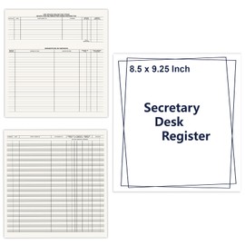Check Desk Registers 8.5 x 9.25 Inch Secretary Desk Register Checkbook Transaction Register Executive Business Desk Book Large Format Premium Check Registers for Personal (1, 8.5 * 9.25inch)