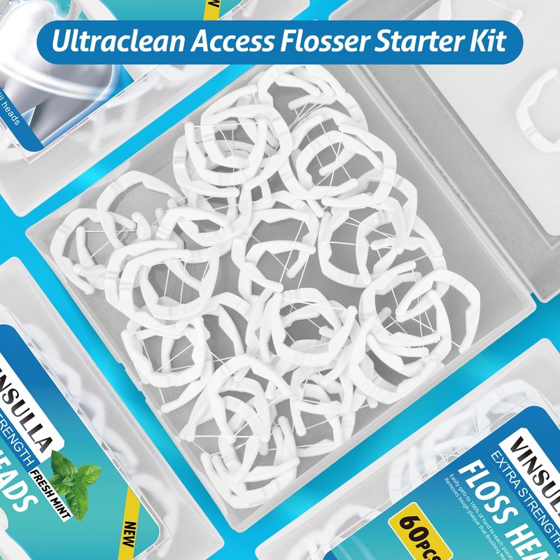 Ultraclean Access Flosser Refill Heads, Compatible with Listerine Ultraclean Access